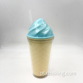 Produtos de venda quente por atacado 16oz de parede dupla reutilizável Drink de sorvete de sorvete de sorvete com tampa